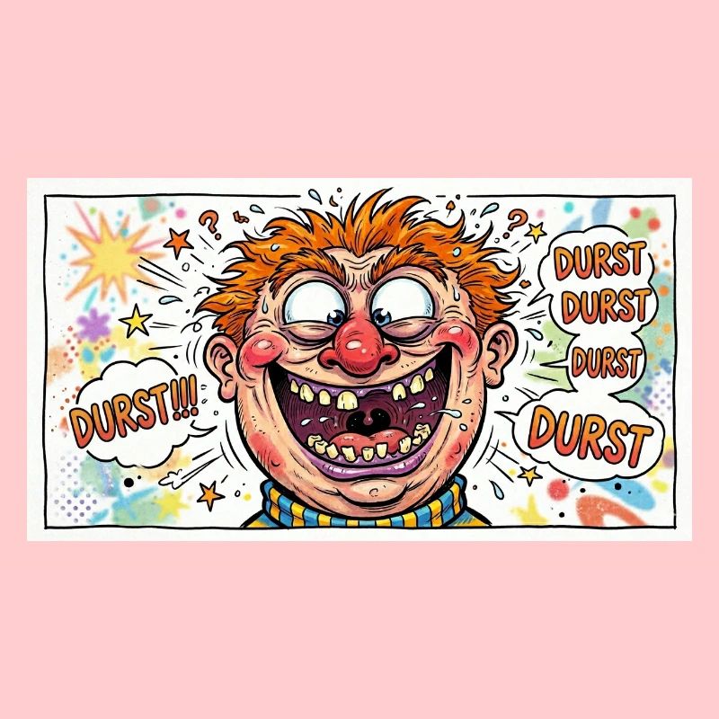Durst-Karikatur Comicgesicht