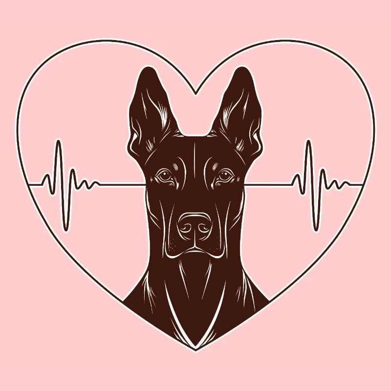 Herz Dobermann Design – Rust Look
