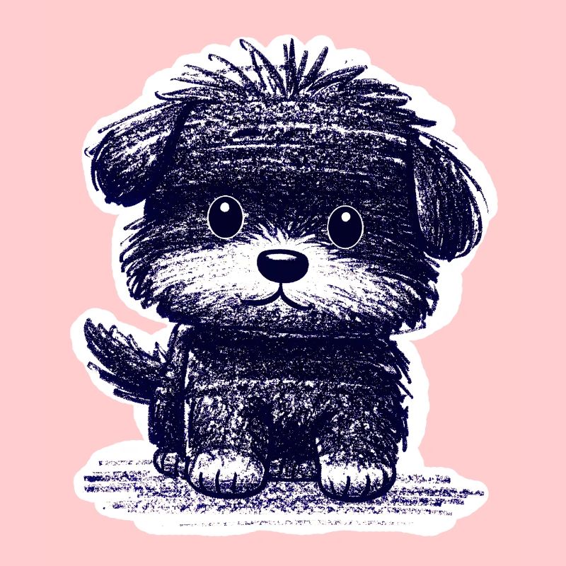 Chiot flou (bleu)