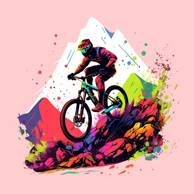 Sentier de VTT coloré