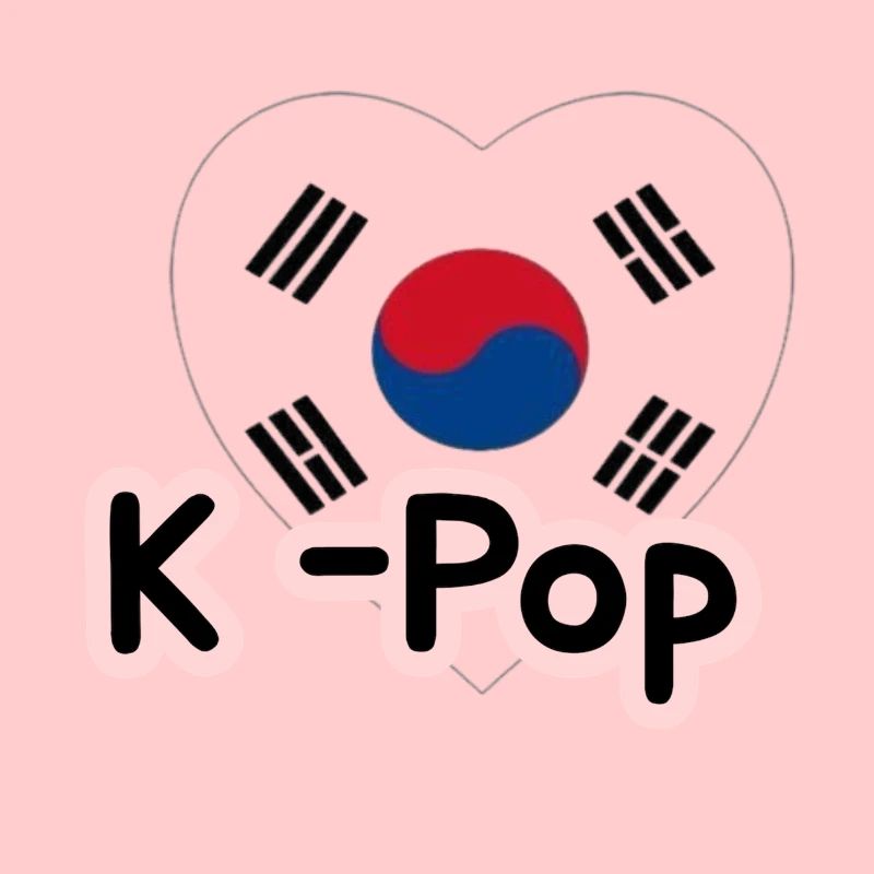 K-Pop Heart Taeguk Trigramm