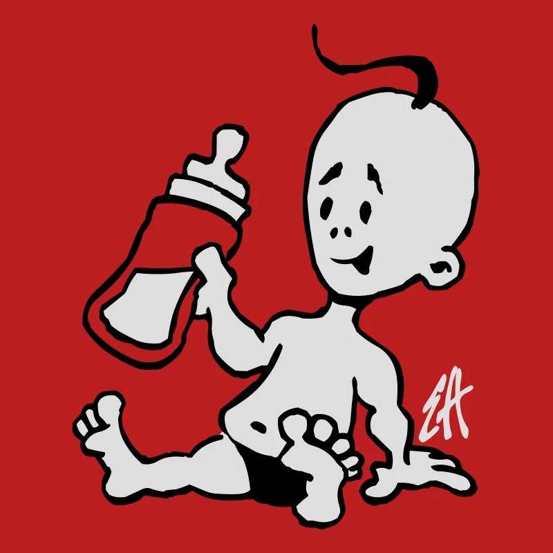 Bébé avec une bouteille de lait