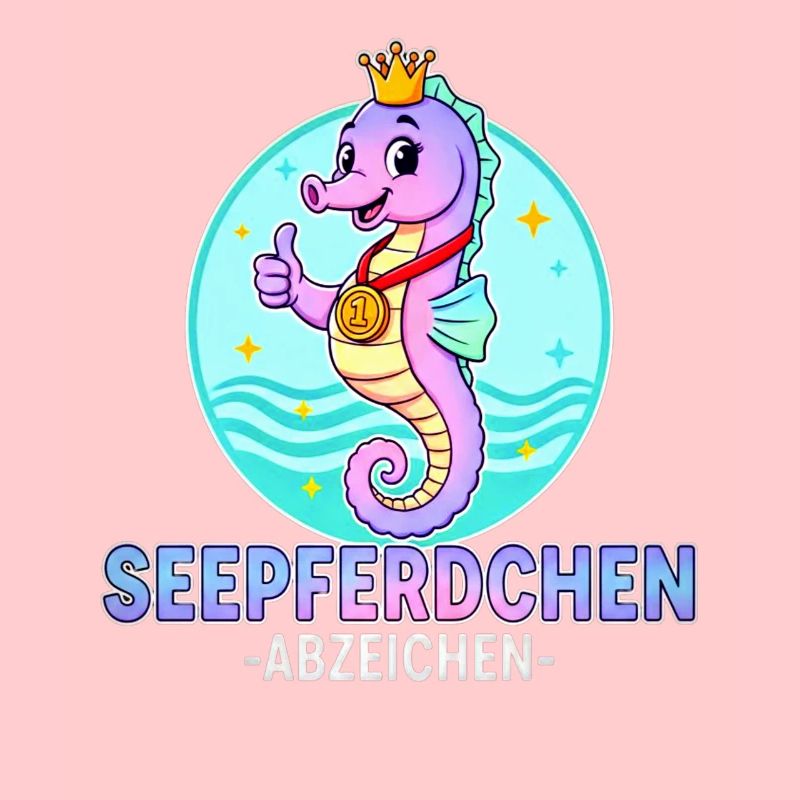 Seepferdchen Abzeichen mit Farbverlauf
