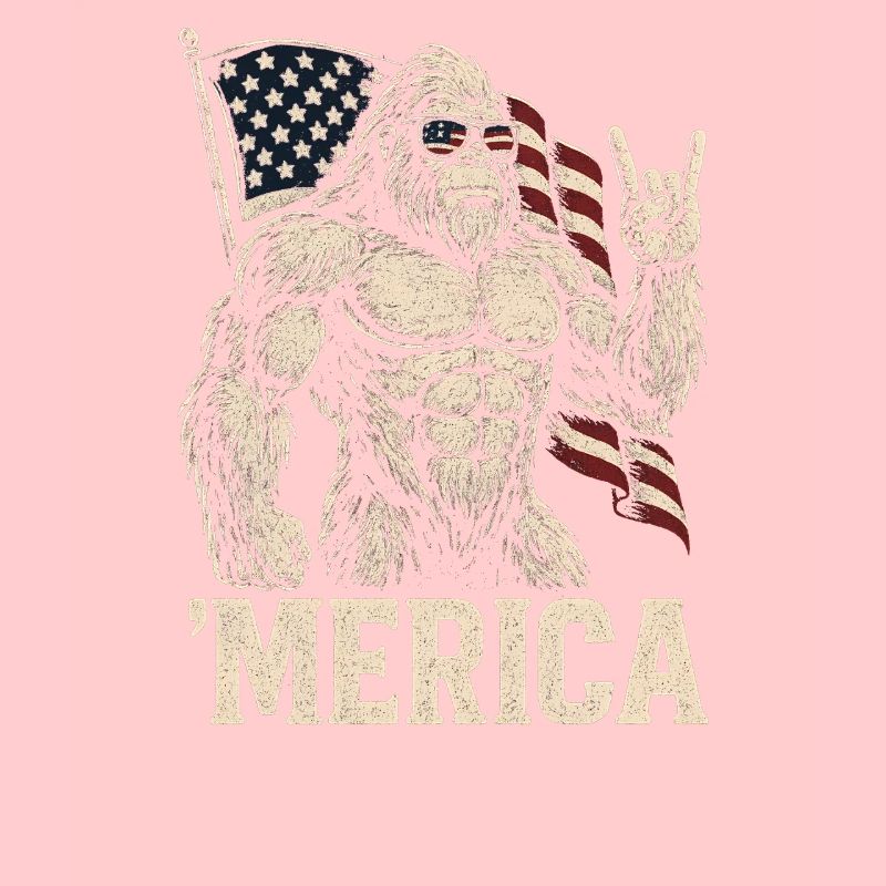 Amerika Bigfoot Lustiger Bigfoot zum 4. Juli Ameri