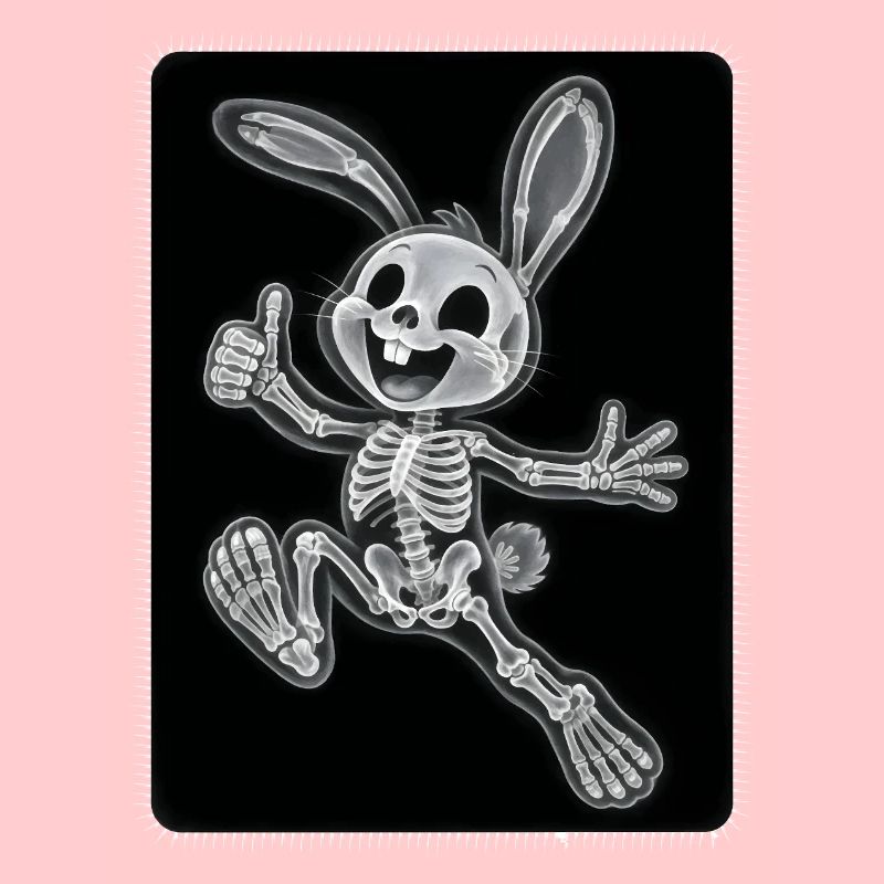 X-Ray Bunny Skeleton Funny Halloween Design