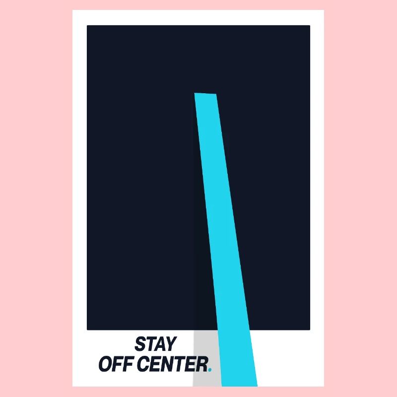 Reste hors du centre. Déclaration de conception moderne