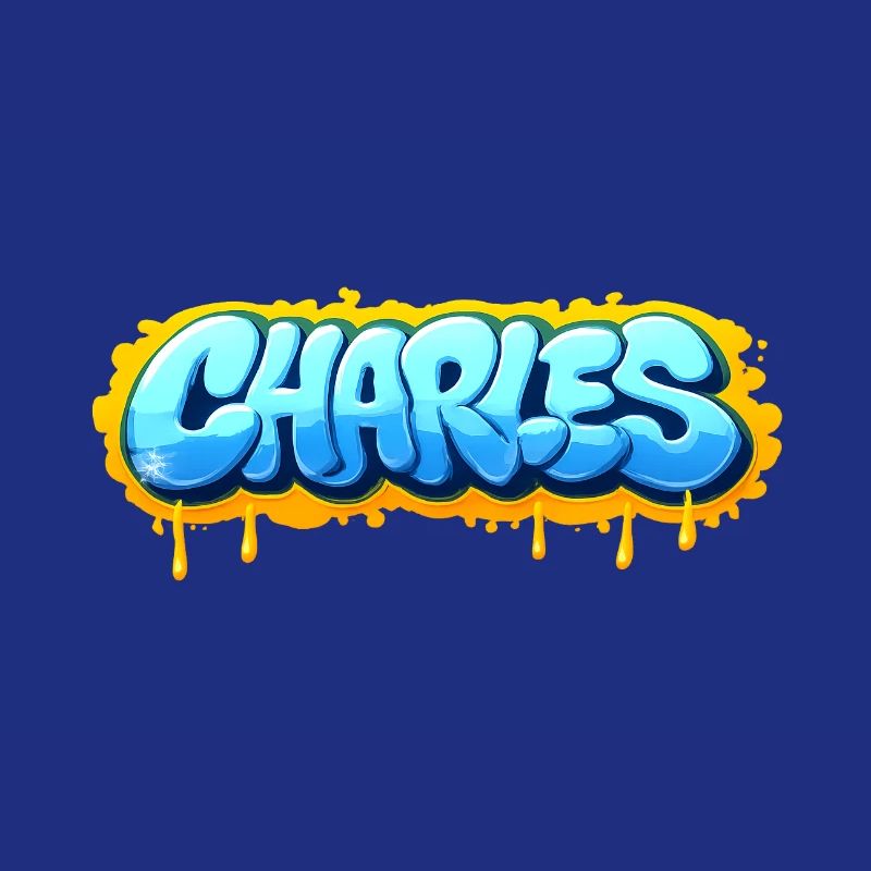 Graffiti  CHARLES Prénom cadeau idéal imprimable s
