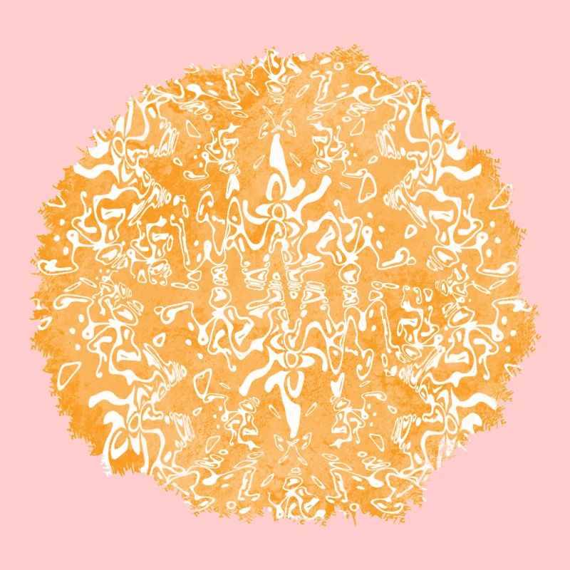 Orange tie-dye circle pattern