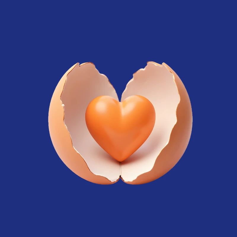 Heart in Broken Eggshell
