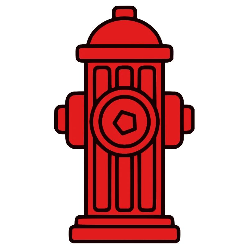 Classic Bold Red Fire Hydrant