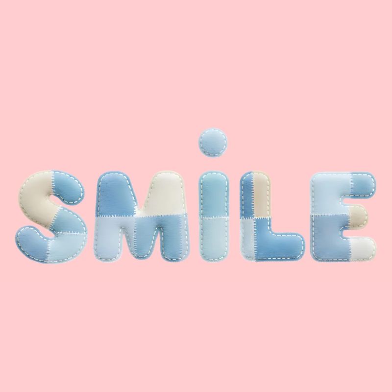Stitch Patch Smile Lettering