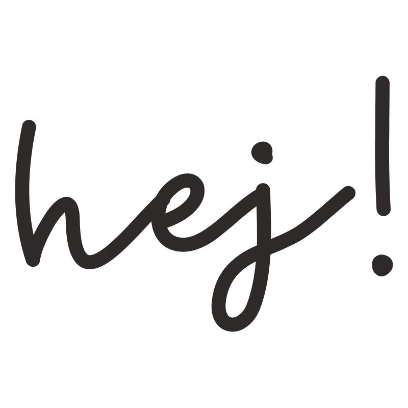 Hej – design de mots scandinave