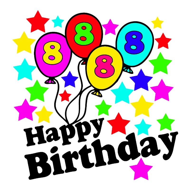 8.Geburtstag , 8er Geburtstagsfeier Sterne