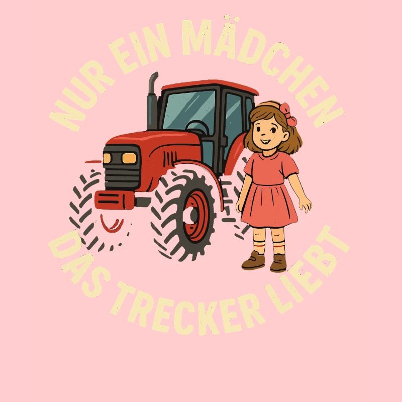 Nur ein Mädchen das Trecker liebt