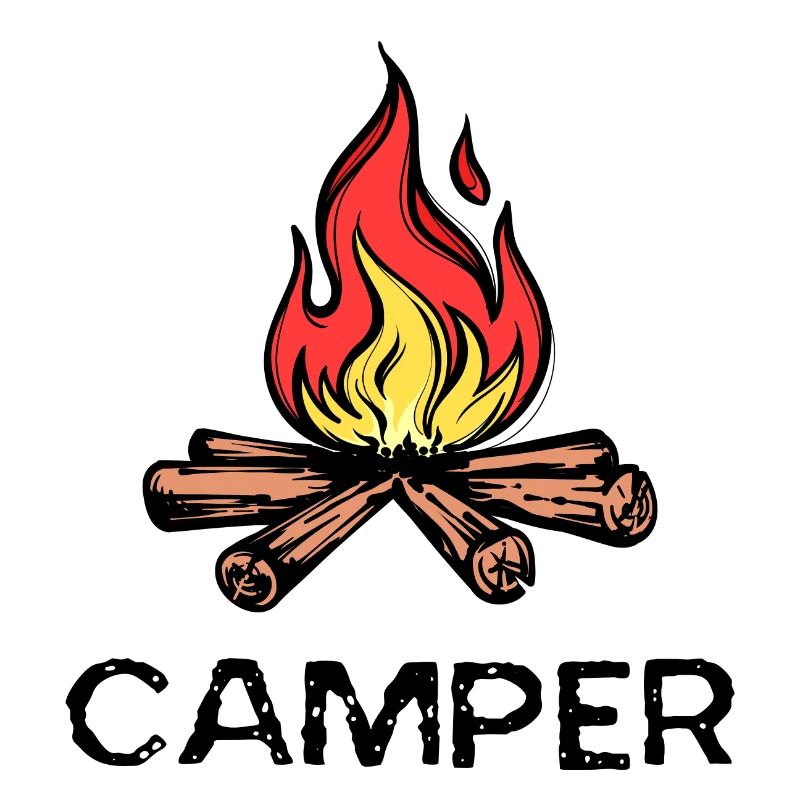 Camper Saying Campfire Camping Hikers Holidays