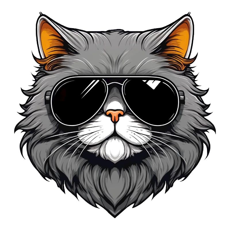 Zen-Katze mit Sonnenbrille