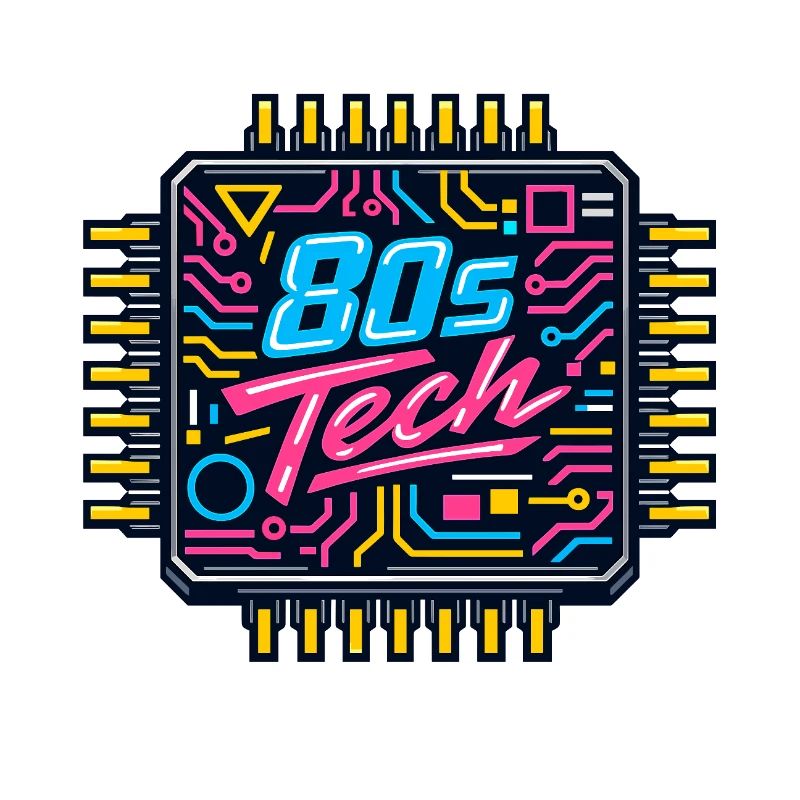 Puce Tech Neon des années 80