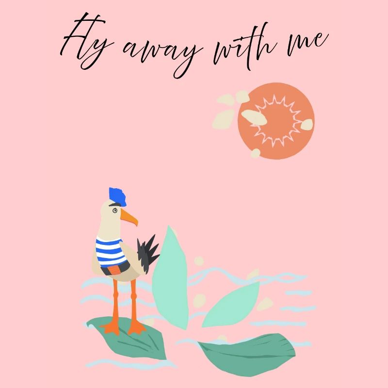 Oiseau côtier en vacances