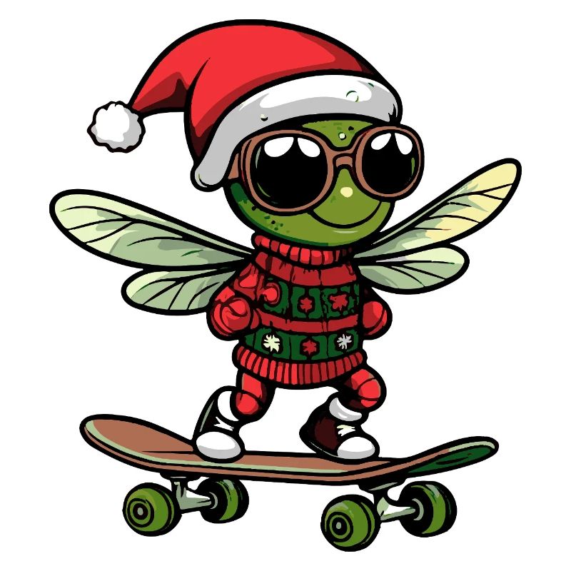 Libellule Noël drôle