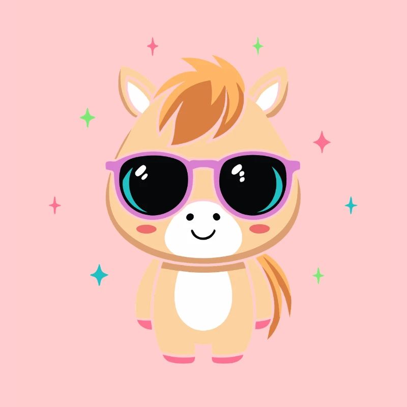 Pony-chic lila Brille
