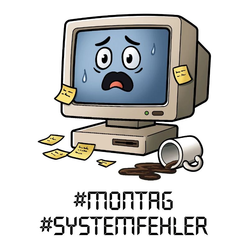 #Montag #Systemfehler – Retro-PC, Kaffee&Bürohumor