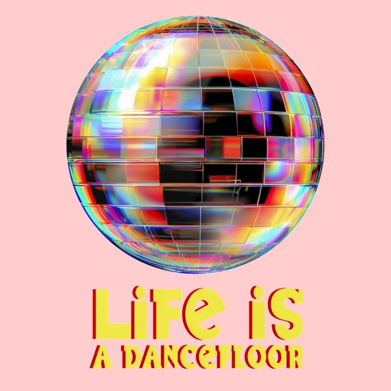 Disco Globe with Bright Colors