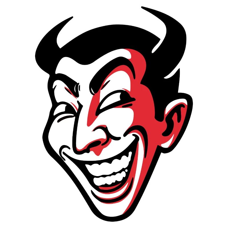 Expressive Smiling Comic Face Design