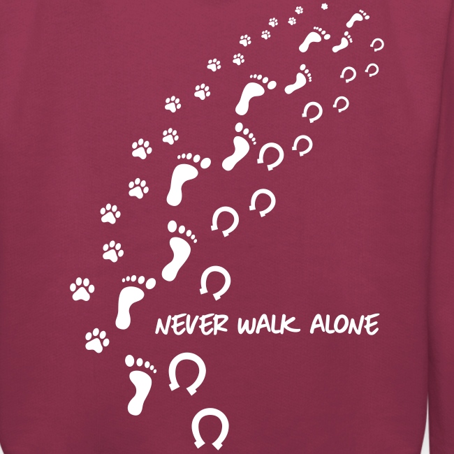 never walk alone hund pferd - Kinder Premium Hoodie