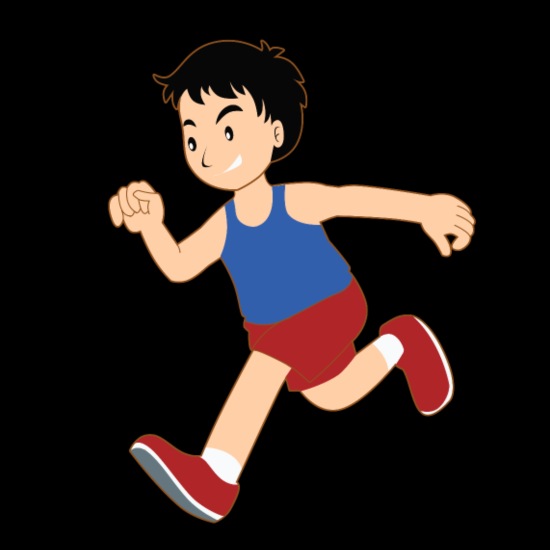 Runner Athlete Boy Comic Cartoon Jogging Gift' Kids' Premium Hoodie |  Spreadshirt