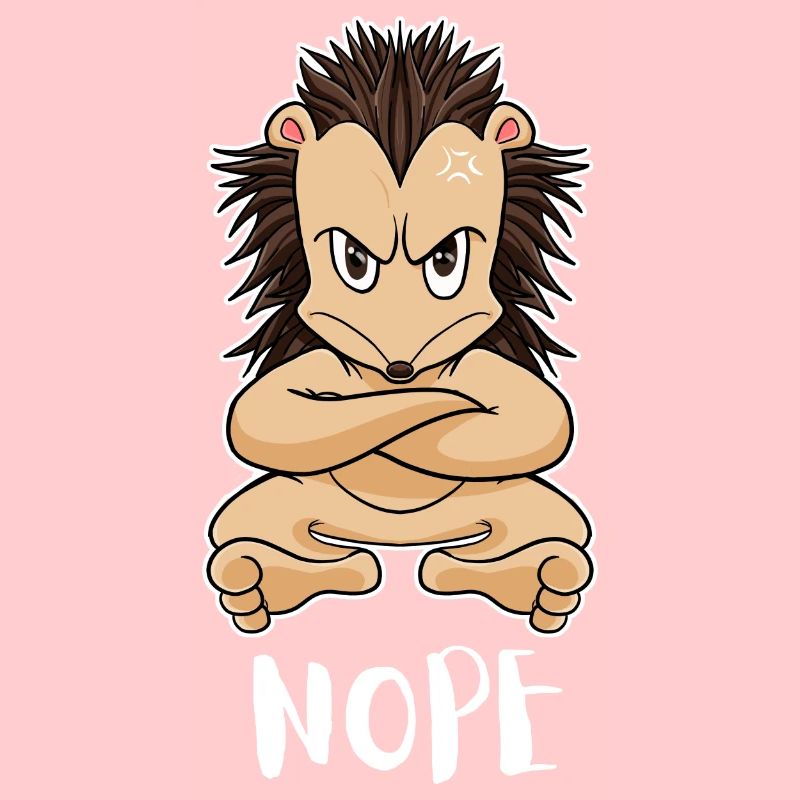 Nope Funny Lazy Hedgehog