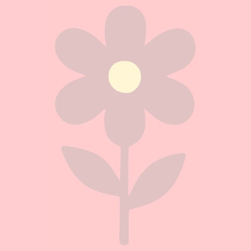 Minimale Blume in blassem Pink