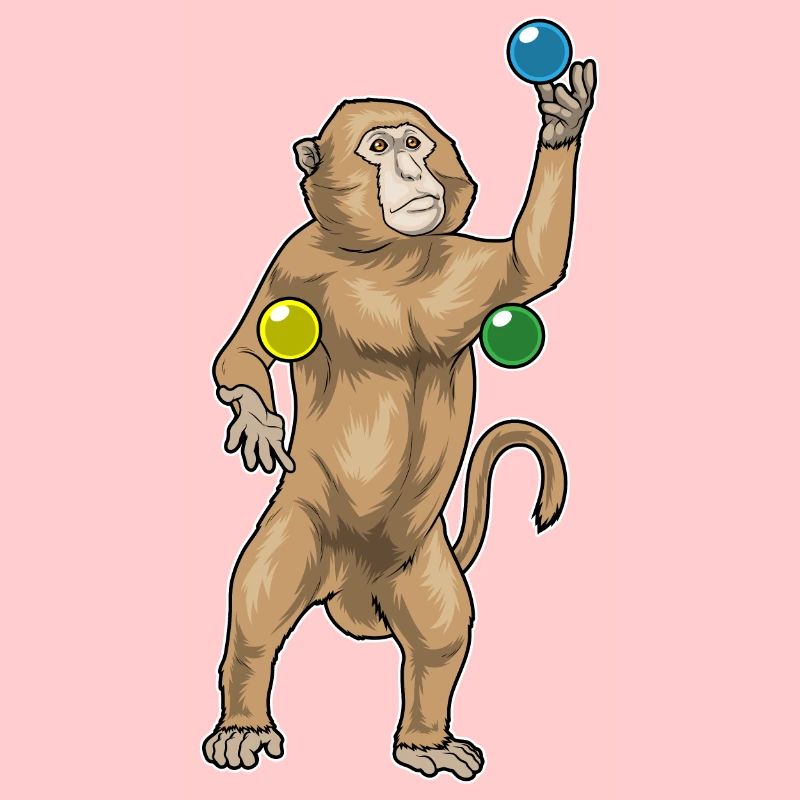 Singe jongleur jongleur