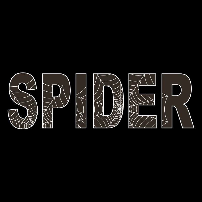 Spinne wort mit Grafik