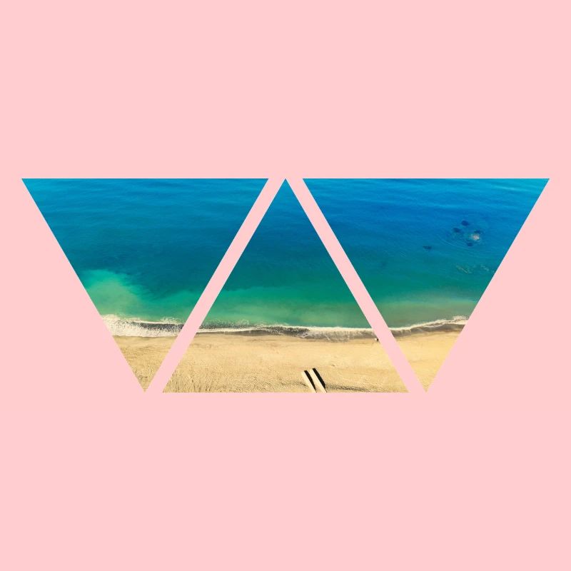 Beach Triangle Drone Sea Holiday Gift