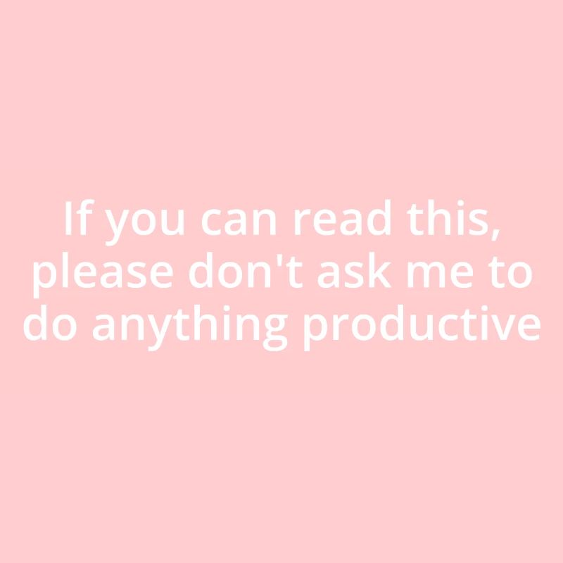 Productive, white text