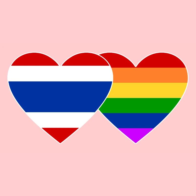 Coeur de drapeau LGBT de Thaïlande
