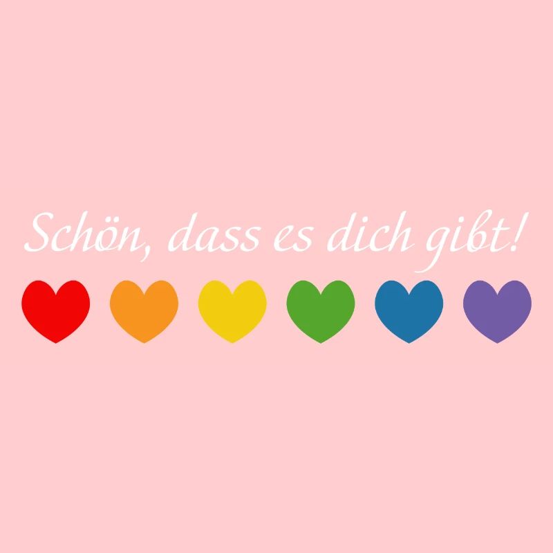 Regenbogenherzchen schoen dass es dich gibt white