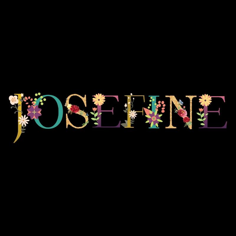 Le nom de JOSEFINE décoré de fleurs