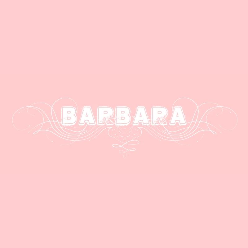 Lettrage BARBARA avec lignes décoratives