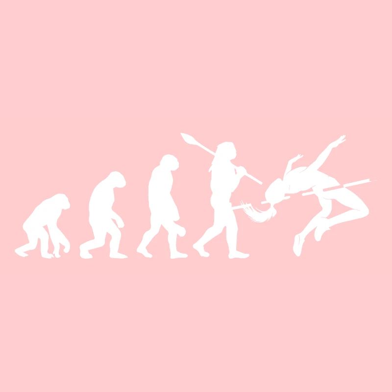 Hochsprung-Evolution-Athleten-Silhouetten-Kunst