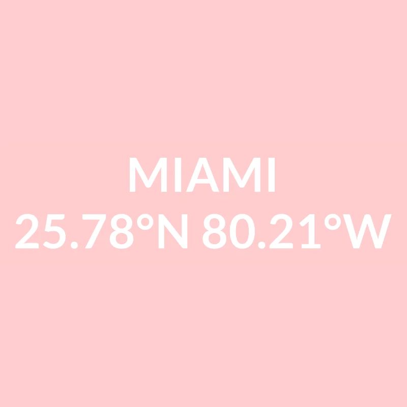 Miami Florida USA Coordinates