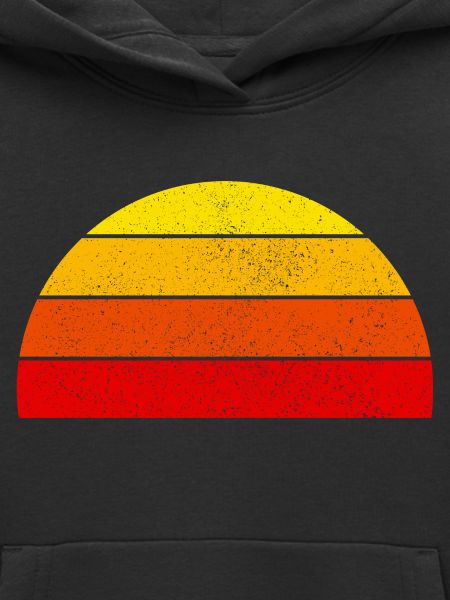 Retro halve cirkel van de regenboogzonsondergang