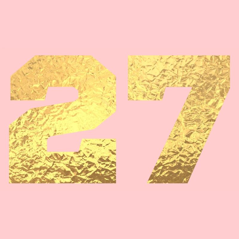 Nummer 27 Gold Glitter - 27-jähriges Jubiläum