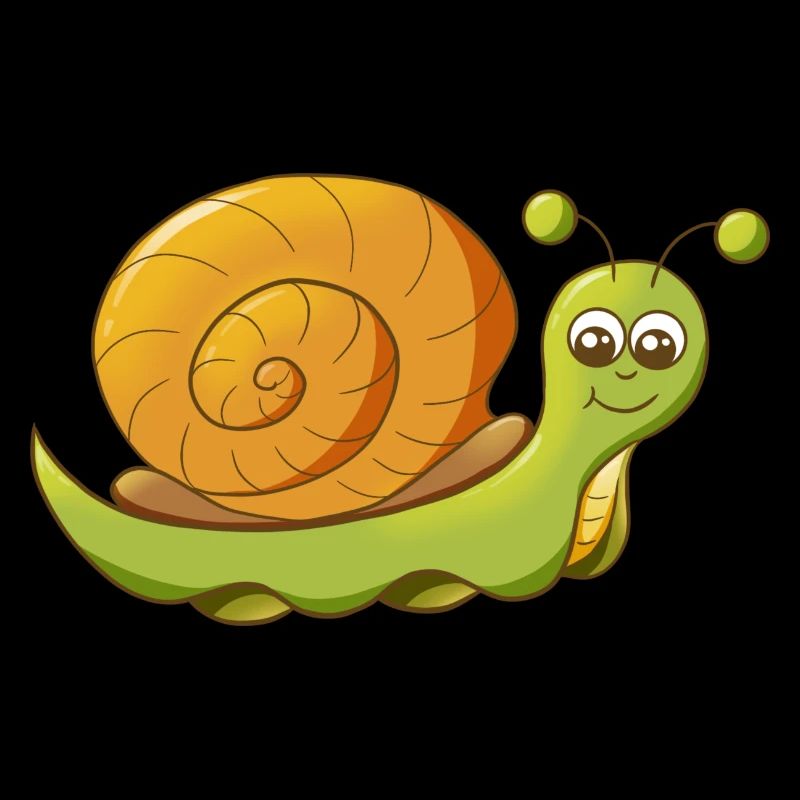 niedlich lächelnde Comic Schnecke