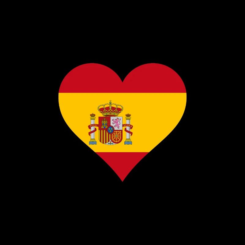 Espagne drapeau espagnol drapeau coeur