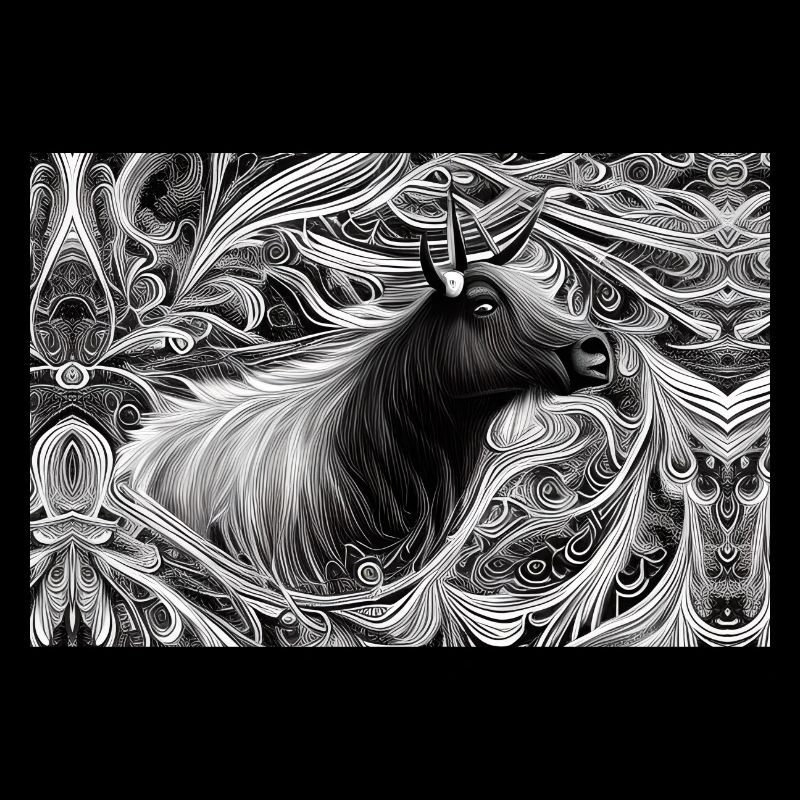 Taureau de Camargue abstrait
