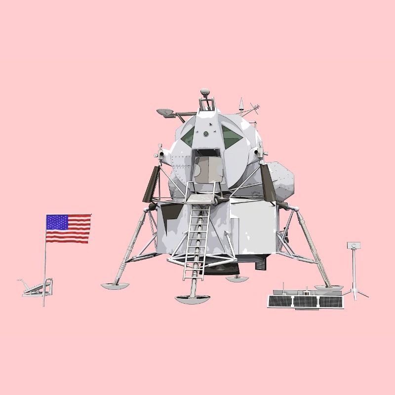 Module lunaire sur la lune