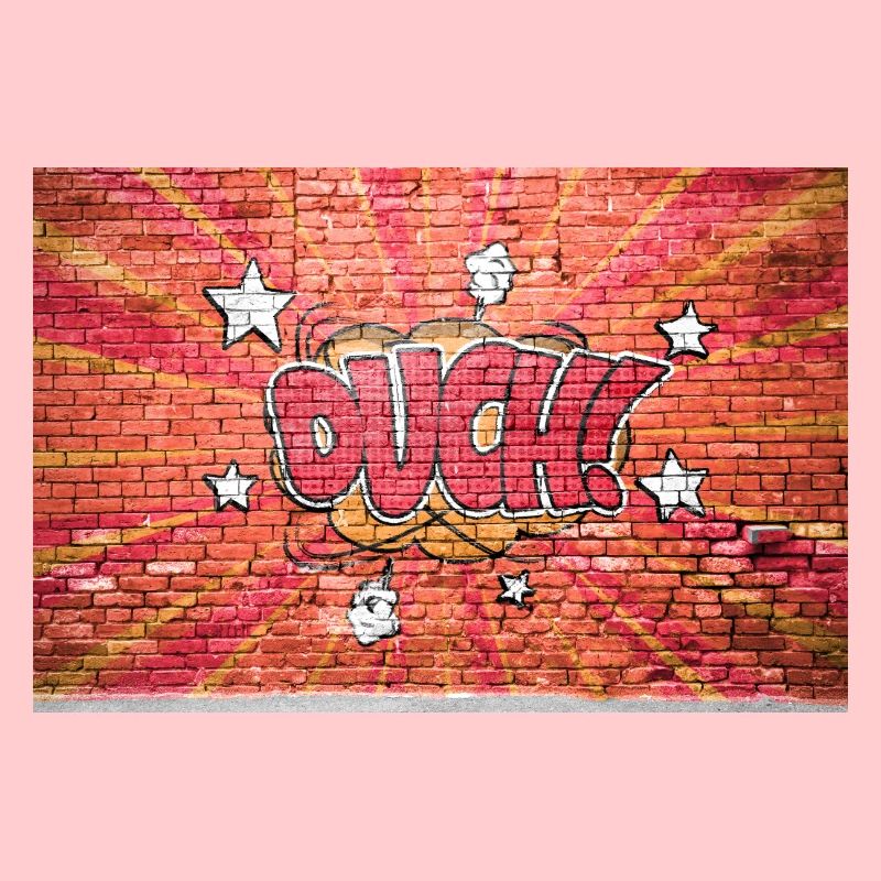 Ouch! Comic Style Bubble Graffiti Lettering