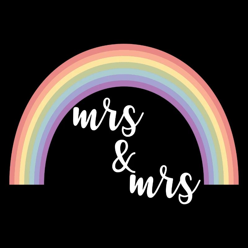 Rainbow Stripes Mrs et Mrs
