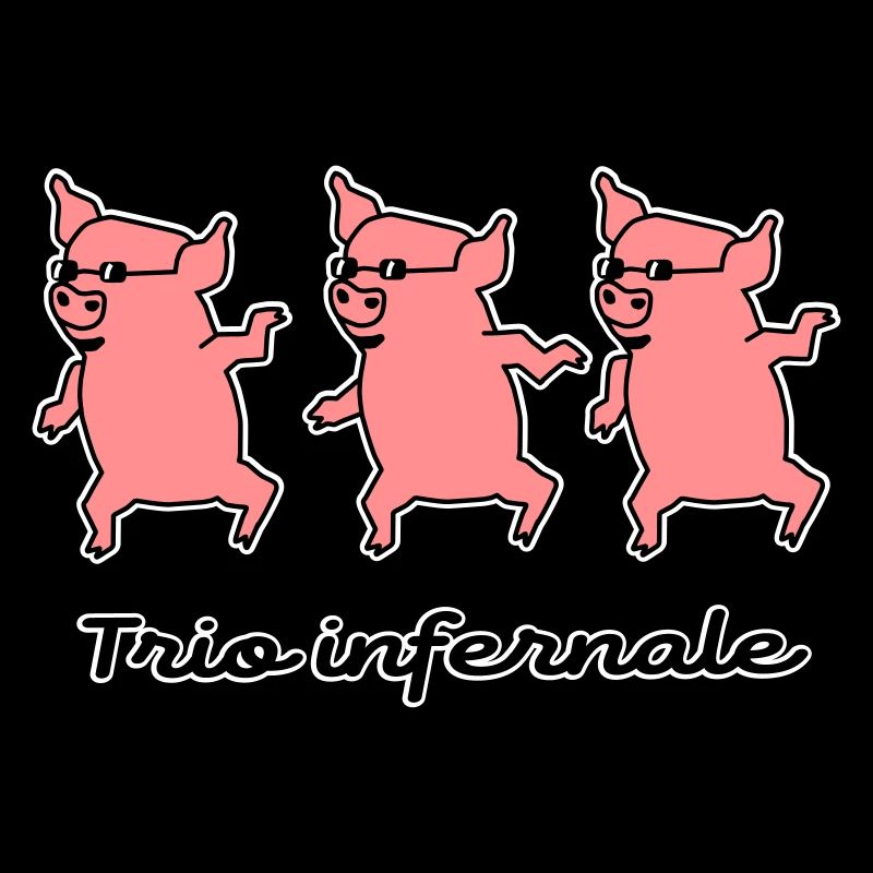 Trio infernale, three piglets